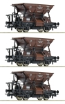 Roco 6600283 - H0 - 3-tlg. Set Schotterwagen Talbot, ÖBB, Ep. III-IV